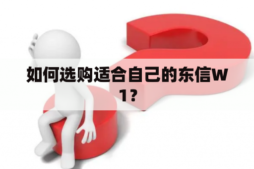 如何选购适合自己的东信W1？