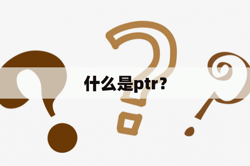 什么是ptr？