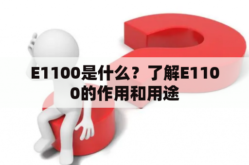 E1100是什么？了解E1100的作用和用途