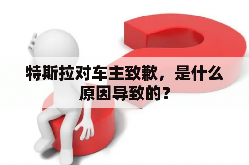 特斯拉对车主致歉，是什么原因导致的？