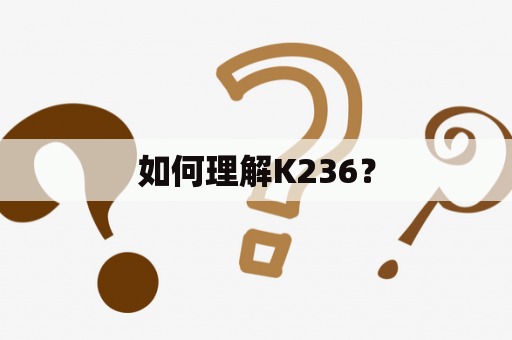 如何理解K236？