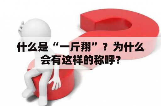 什么是“一斤翔”？为什么会有这样的称呼？