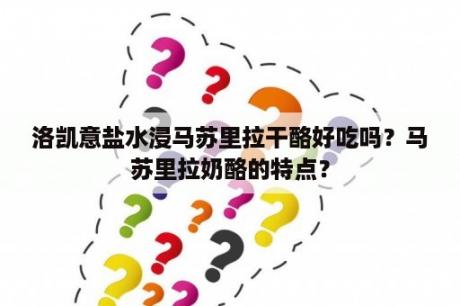 洛凯意盐水浸马苏里拉干酪好吃吗？马苏里拉奶酪的特点？