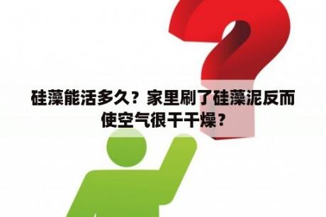 硅藻能活多久？家里刷了硅藻泥反而使空气很干干燥？