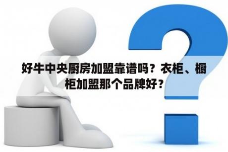 好牛中央厨房加盟靠谱吗？衣柜、橱柜加盟那个品牌好？