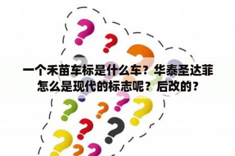 一个禾苗车标是什么车？华泰圣达菲怎么是现代的标志呢？后改的？