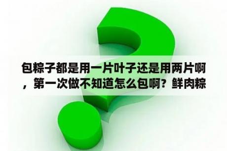 包粽子都是用一片叶子还是用两片啊，第一次做不知道怎么包啊？鲜肉粽子的做法视频？