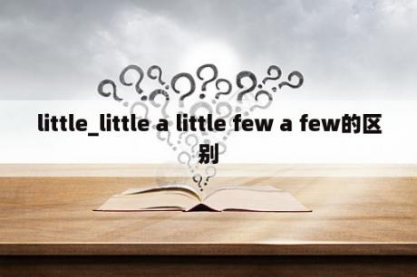 little_little a little few a few的区别