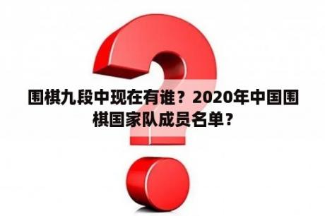 围棋九段中现在有谁？2020年中国围棋国家队成员名单？