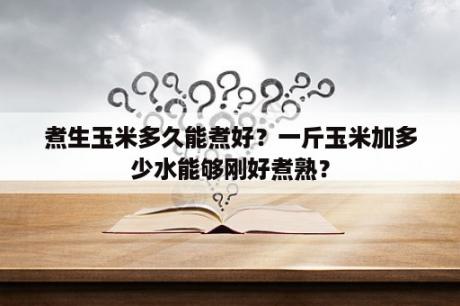 煮生玉米多久能煮好？一斤玉米加多少水能够刚好煮熟？