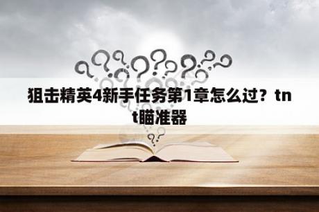 狙击精英4新手任务第1章怎么过？tnt瞄准器