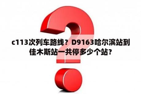 c113次列车路线？D9163哈尔滨站到佳木斯站一共停多少个站？