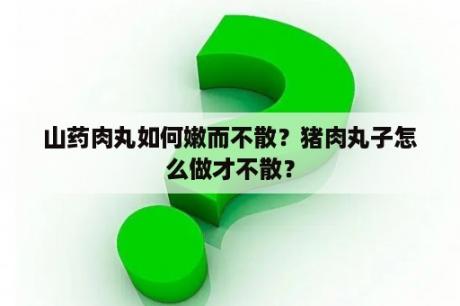 山药肉丸如何嫩而不散？猪肉丸子怎么做才不散？