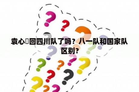 袁心玥回四川队了吗？八一队和国家队区别？