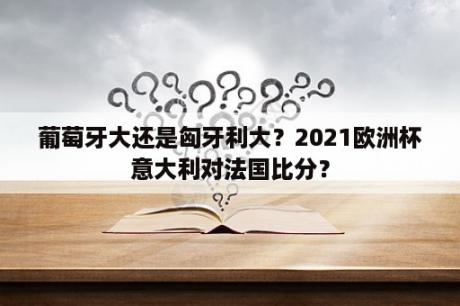 葡萄牙大还是匈牙利大？2021欧洲杯意大利对法国比分？