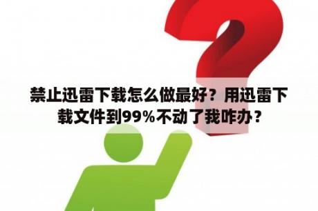 禁止迅雷下载怎么做最好？用迅雷下载文件到99%不动了我咋办？