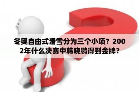 冬奥自由式滑雪分为三个小项？2002年什么决赛中韩晓鹏得到金牌？