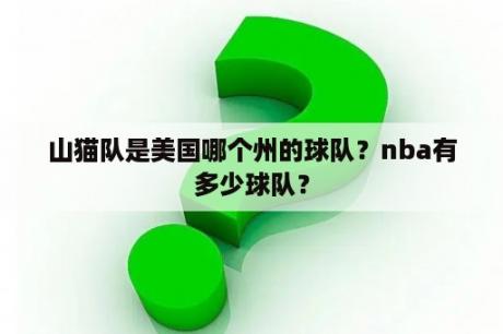 山猫队是美国哪个州的球队？nba有多少球队？