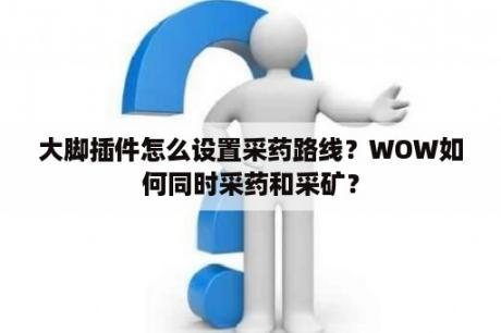 大脚插件怎么设置采药路线？WOW如何同时采药和采矿？