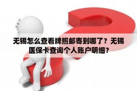 无锡怎么查看牌照邮寄到哪了？无锡医保卡查询个人账户明细？