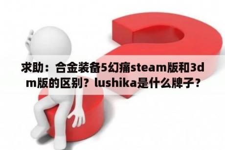 求助：合金装备5幻痛steam版和3dm版的区别？lushika是什么牌子？