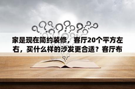 家是现在简约装修，客厅20个平方左右，买什么样的沙发更合适？客厅布置