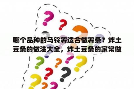 哪个品种的马铃薯适合做薯条？炸土豆条的做法大全，炸土豆条的家常做法怎么做？