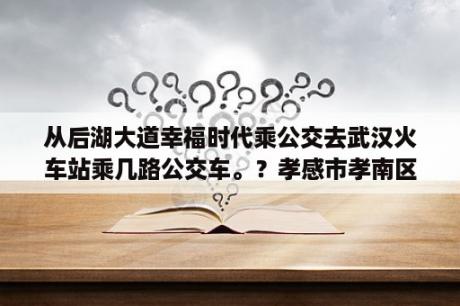 从后湖大道幸福时代乘公交去武汉火车站乘几路公交车。？孝感市孝南区东山村到新荣村客运总站坐几公交？