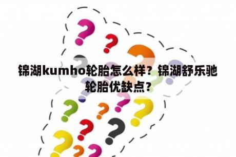 锦湖kumho轮胎怎么样？锦湖舒乐驰轮胎优缺点？