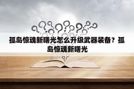 孤岛惊魂新曙光怎么升级武器装备？孤岛惊魂新曙光