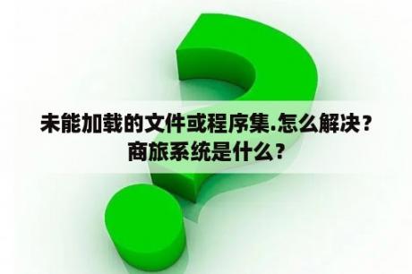 未能加载的文件或程序集.怎么解决？商旅系统是什么？