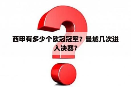 西甲有多少个欧冠冠军？曼城几次进入决赛？