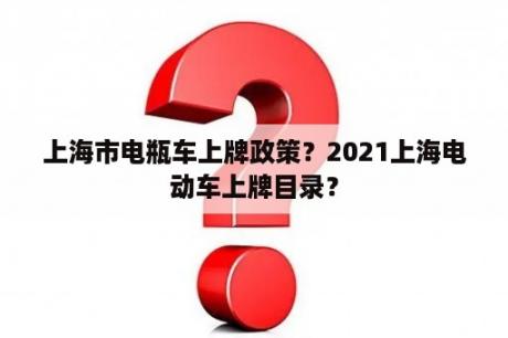 上海市电瓶车上牌政策？2021上海电动车上牌目录？