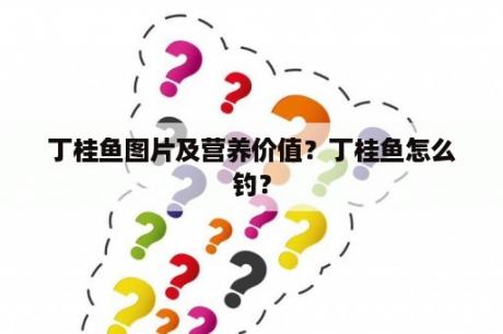 丁桂鱼图片及营养价值？丁桂鱼怎么钓？