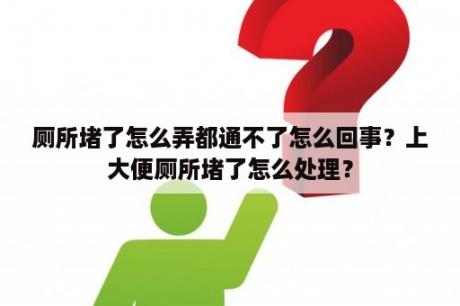 厕所堵了怎么弄都通不了怎么回事？上大便厕所堵了怎么处理？