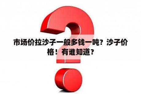 市场价拉沙子一般多钱一吨？沙子价格！有谁知道？