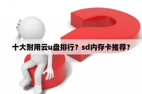 十大耐用云u盘排行？sd内存卡推荐？