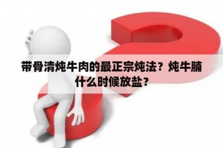 带骨清炖牛肉的最正宗炖法？炖牛腩什么时候放盐？