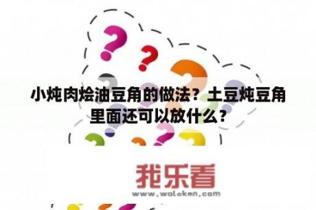 小炖肉烩油豆角的做法？土豆炖豆角里面还可以放什么？