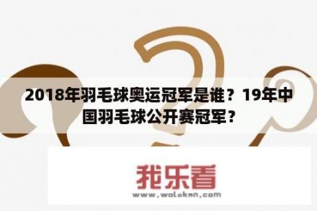 2018年羽毛球奥运冠军是谁？19年中国羽毛球公开赛冠军？