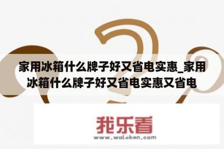 家用冰箱什么牌子好又省电实惠_家用冰箱什么牌子好又省电实惠又省电