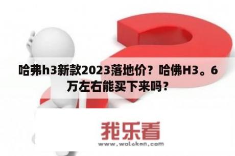 哈弗h3新款2023落地价？哈佛H3。6万左右能买下来吗？