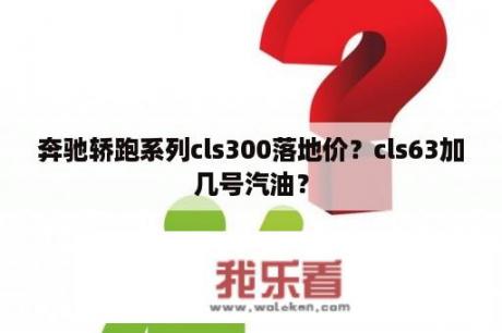 奔驰轿跑系列cls300落地价？cls63加几号汽油？