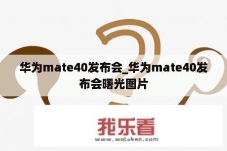 华为mate40发布会_华为mate40发布会曙光图片