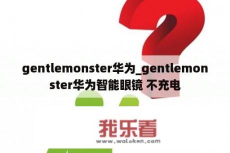 gentlemonster华为_gentlemonster华为智能眼镜 不充电