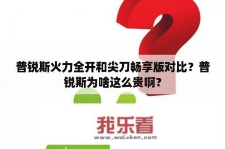 普锐斯火力全开和尖刀畅享版对比？普锐斯为啥这么贵啊？