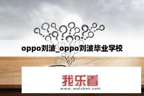 oppo刘波_oppo刘波毕业学校