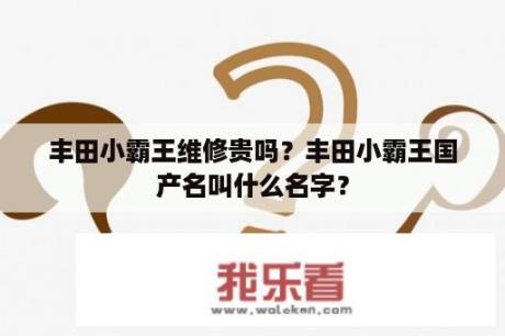 丰田小霸王维修贵吗？丰田小霸王国产名叫什么名字？