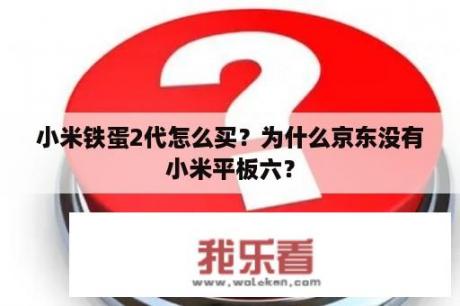 小米铁蛋2代怎么买？为什么京东没有小米平板六？