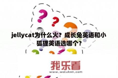 jellycat为什么火？成长兔英语和小狐狸英语选哪个？